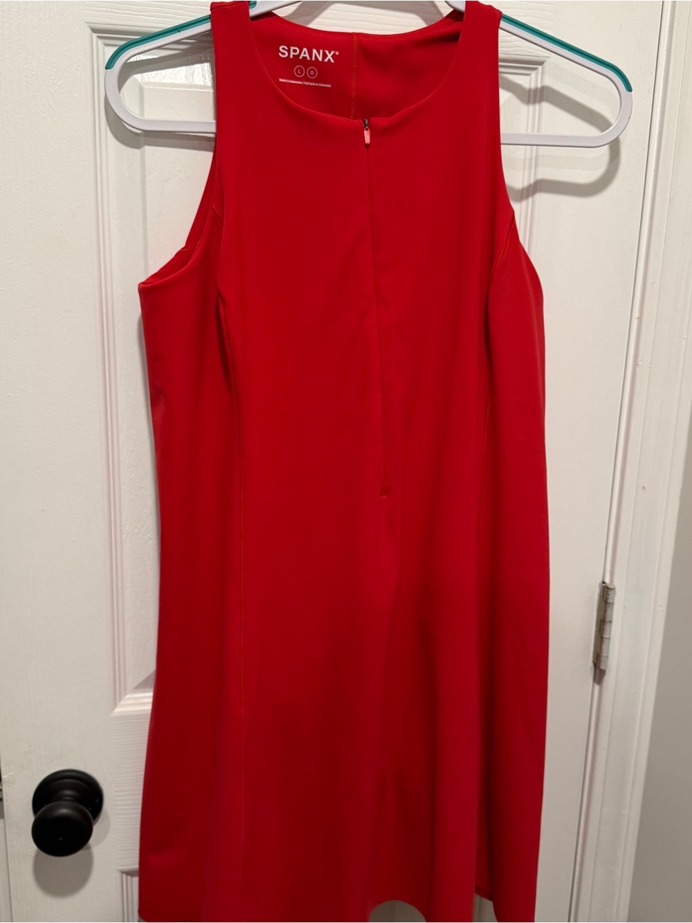 Spanx Red Sleeveless Ponte Dress Shaping Sheath Midi Size Large